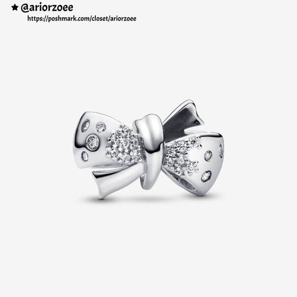 Pandora Sparkling Bow Charm|Pendant - Picture 1 of 1